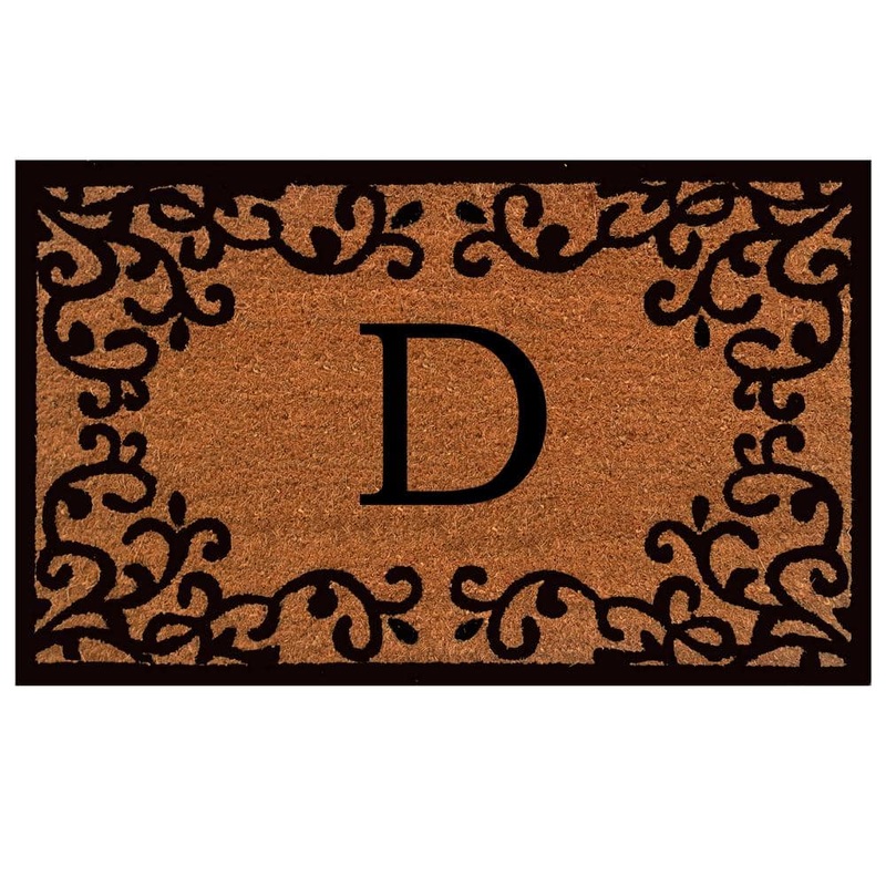 Calloway Mills Chateaux Monogram Door Mat 24 in. x 36 in. (Letter D) 180022436D