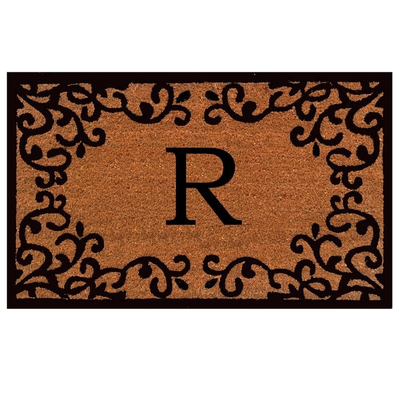 Calloway Mills Chateaux Monogram Door Mat 24 in. x 36 in. (Letter R) 180022436R