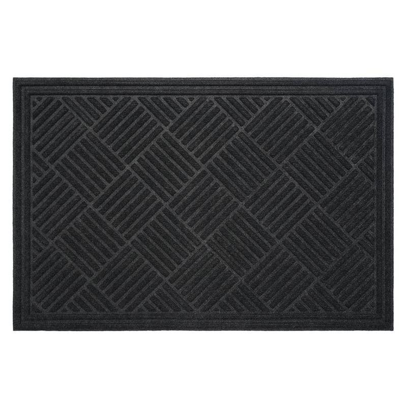 Calloway Mills Chess Ribbed Charcoal 36 in. x 60 in. Multicolored Indoor/Outdoor Doormat 113210305