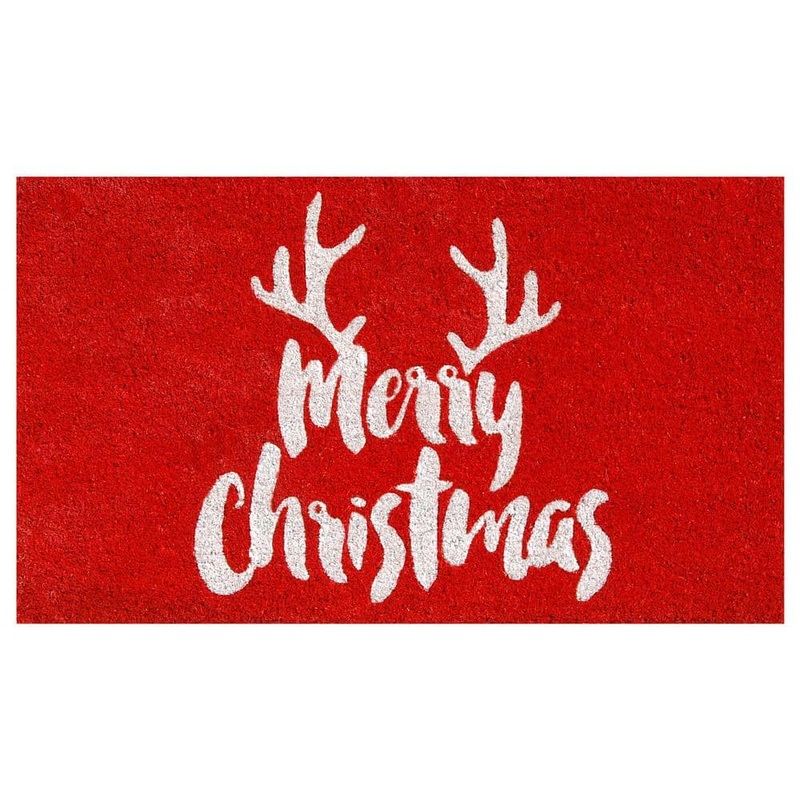 Calloway Mills Christmas Antlers Multi-Colored 17 in. x 29 in. Indoor or Outdoor Doormat 101741729R
