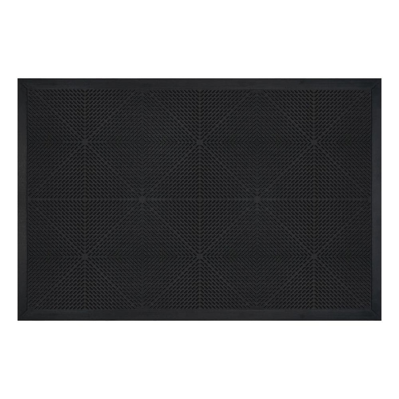 Calloway Mills Diamond Ridge Scraper 36 in. x 60 in. Indoor/Outdoor Black Doormat 113280305