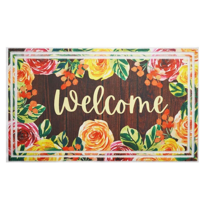 Calloway Mills Flower Welcome Multi-Colored 18 in. x 30 in. Indoor/Outdoor Doormat 113041830