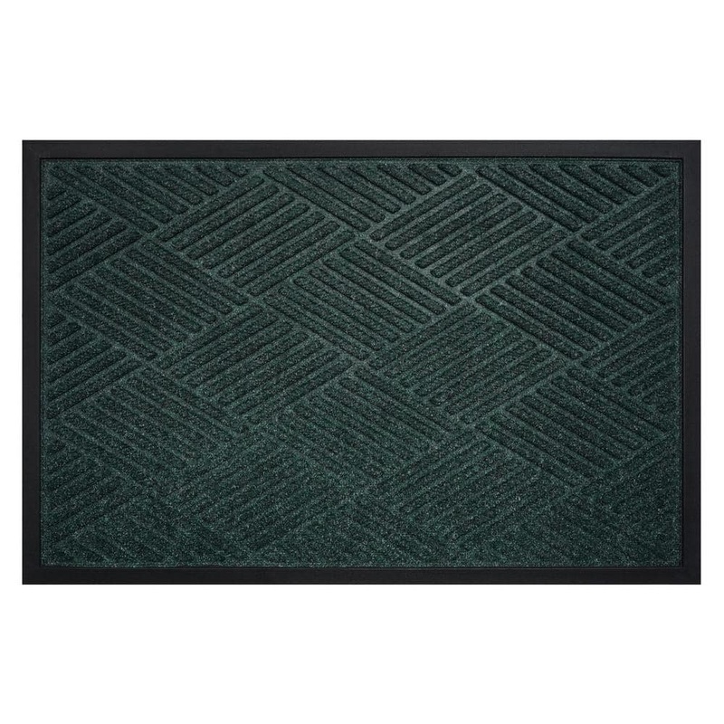 Calloway Mills Graphite Grid Green colored 36 in. x 60 in. Indoor/Outdoor Doormat 113190305
