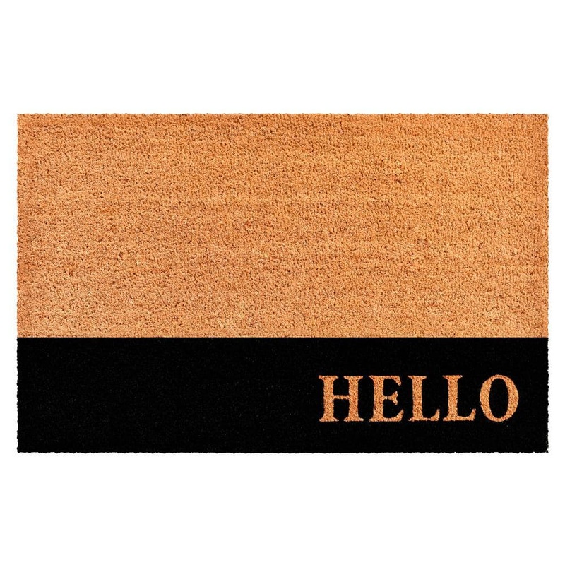 Calloway Mills Hello Black Stripe Doormat, 3′ x 6′ 104863672