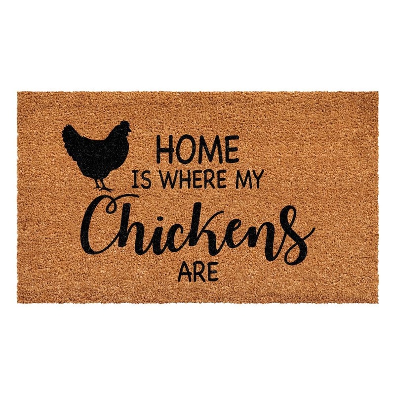 Calloway Mills Home is Where My Chickens Are 17 in. x 29 in. Door Mat 109901729