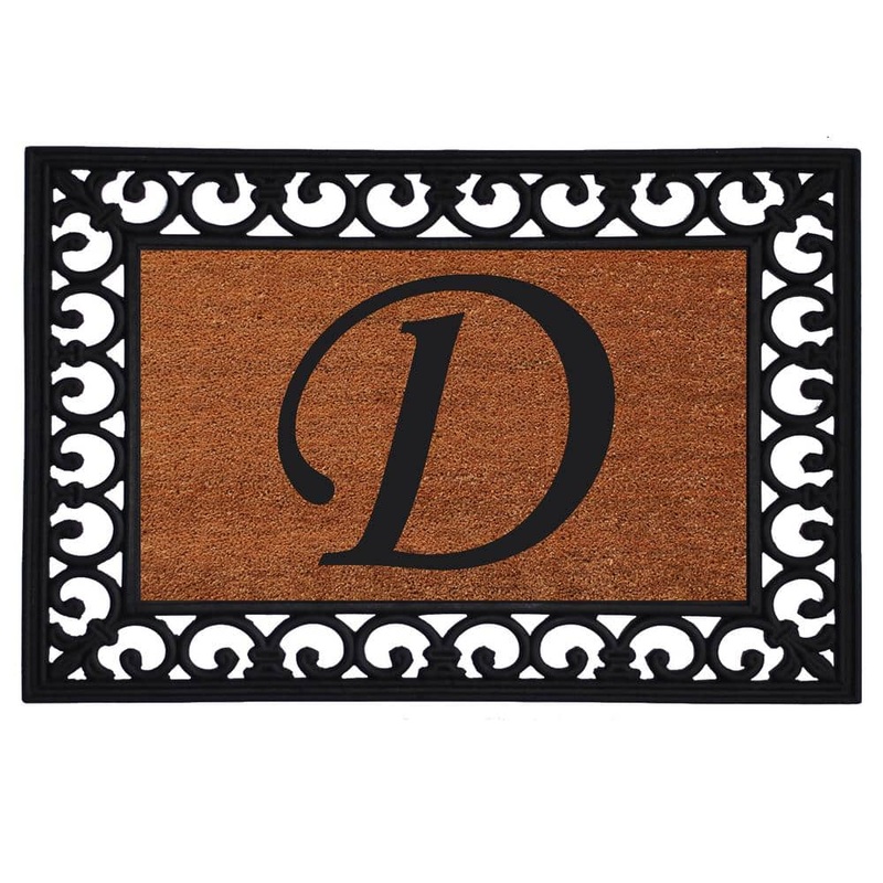 Calloway Mills Monogram Insert Door Mat 19 in. x 25 in. (Letter D) 180041925D