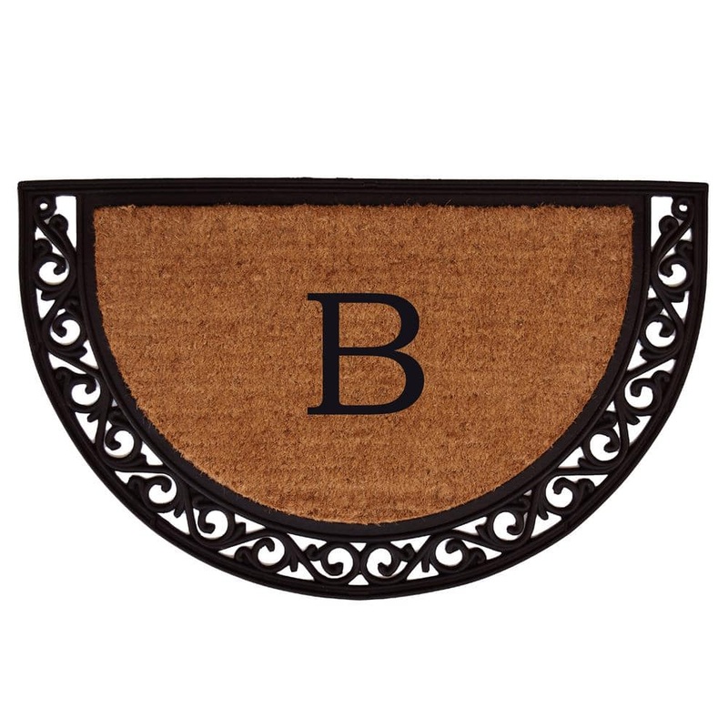 Calloway Mills Ornate Scroll 30 in. x 48 in. Coir Monogrammed Door Mat (Letter B) 100103048B