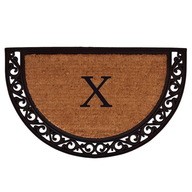 Calloway Mills Ornate Scroll 30 in. x 48 in. Coir Monogrammed Door Mat (Letter X) 100103048X