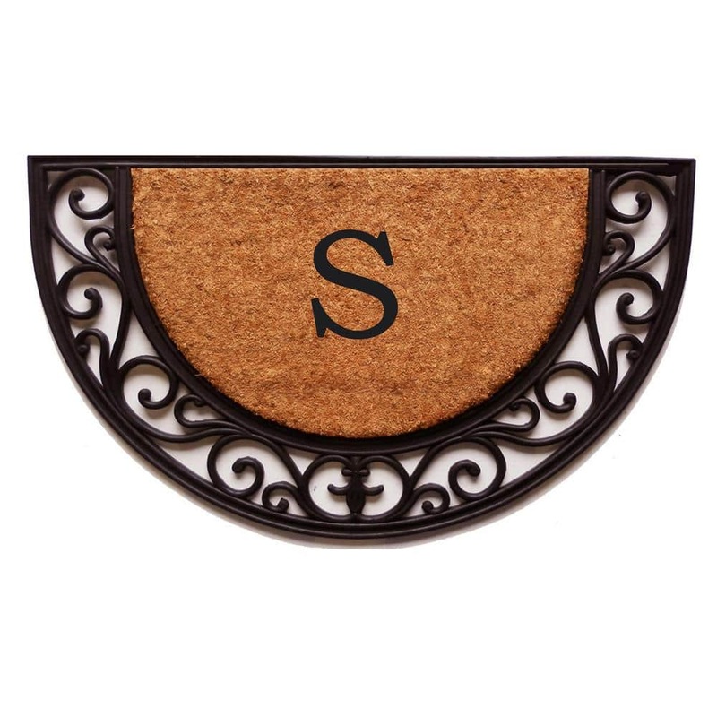 Calloway Mills Plantation Arch Monogram Door Mat 18 in. x 30 in. (Letter S) 100141830S