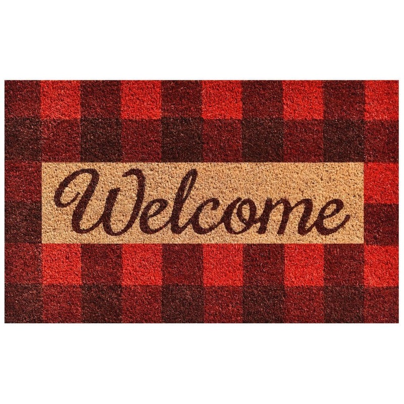 Calloway Mills Pretty in Plaid Red/Natural 17 in. x 29 in. Door Mat 106321729