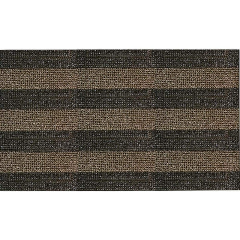 Clean Machine Patio Stripe Desert Taupe 35.5 in. x 59.5 in. Door Mat 10376626