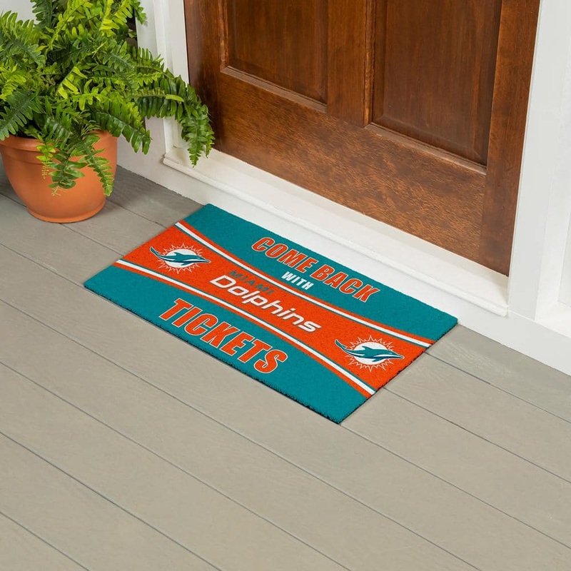 Evergreen Miami Dolphins 28 in. x 16 in. PVC