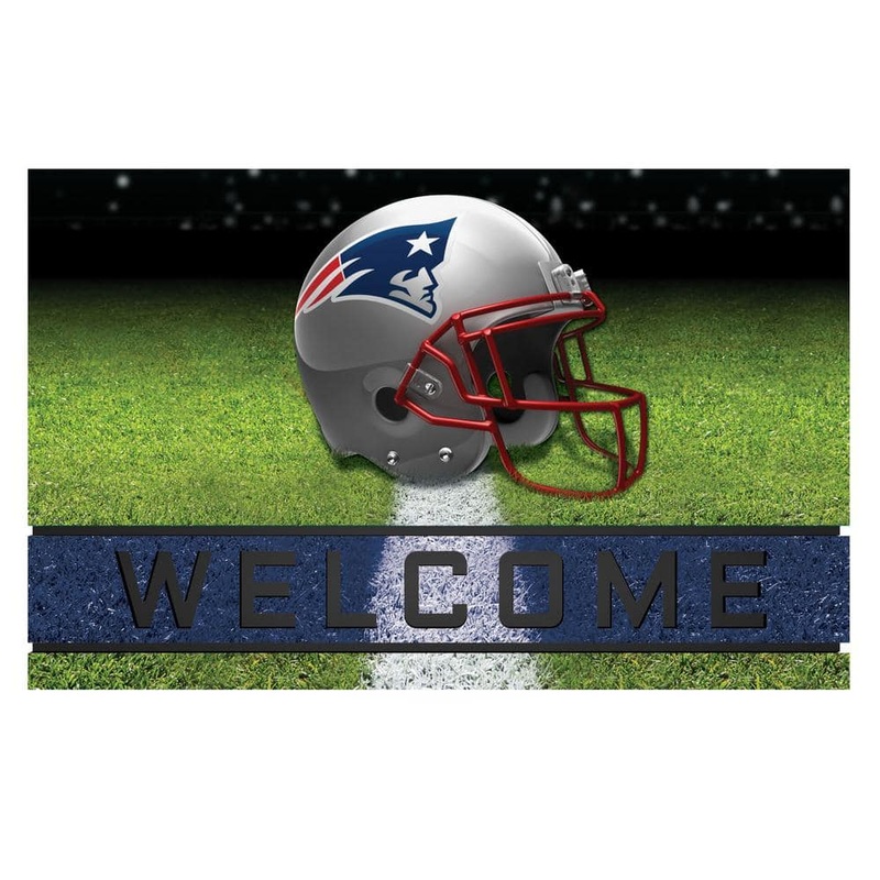 FANMATS NFL – New England Patriots 18 in. x 30 in. Rubber Door Mat 19951