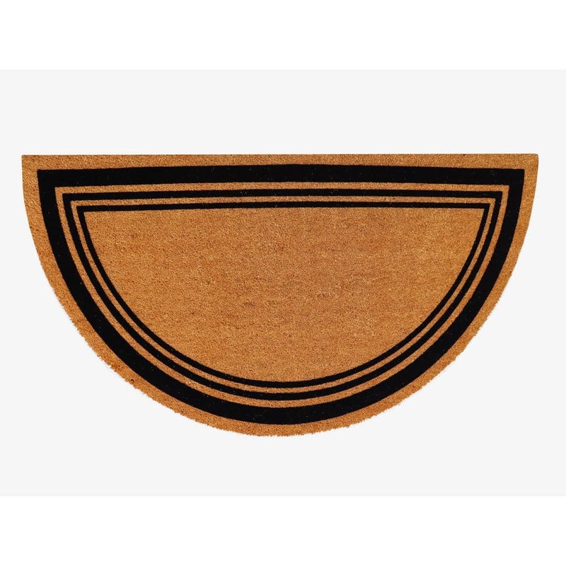 A1 Home Collections A1HC Natural Coir Flock Beige 30 in x 60 in Coir & PVC Durable Door Mat for Outdoor Entrance Doormat A1HOME200172
