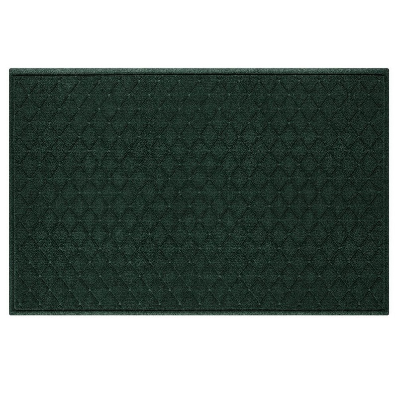Bungalow Flooring Waterhog Argyle Evergreen 45 in. x 70 in. PET Polyester Indoor Outdoor Estate Mat 20377590046