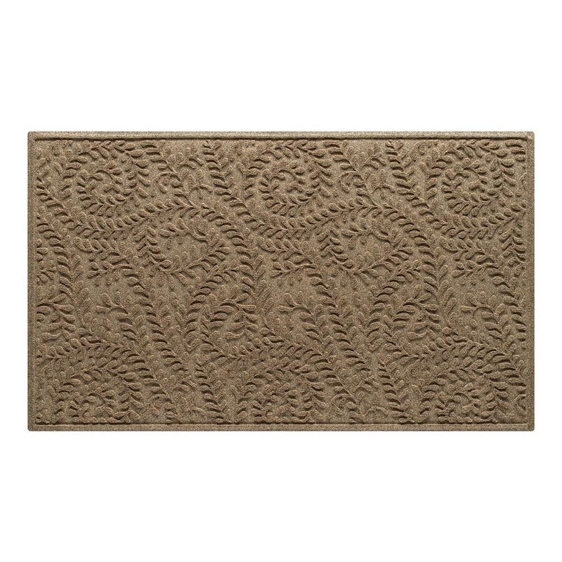 Bungalow Flooring WaterHog Boxwood Camel 35 in. x 59 in. PET Polyester Indoor Outdoor Doormat 20378500035