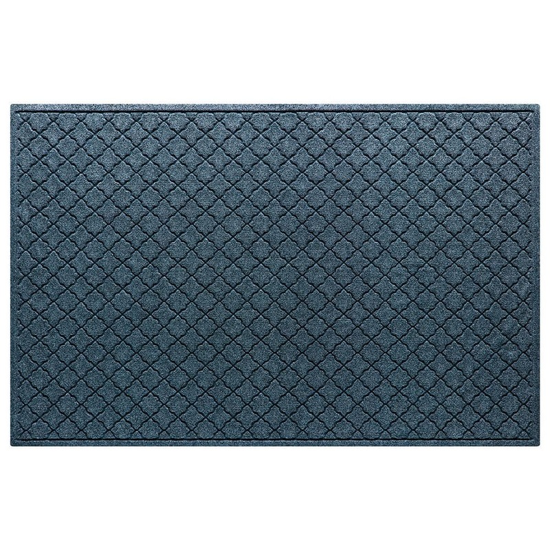 Bungalow Flooring WaterHog Cordova 45 in. x 70 in. PET Polyester Indoor Outdoor Door Mat Navy 20326610046