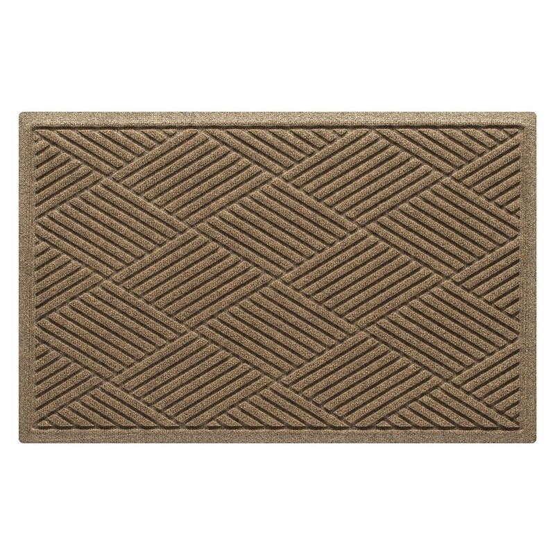 Bungalow Flooring Waterhog Diamonds 23 in. x 35 in. PET Polyester Indoor Outdoor Door Mat Camel 844500023