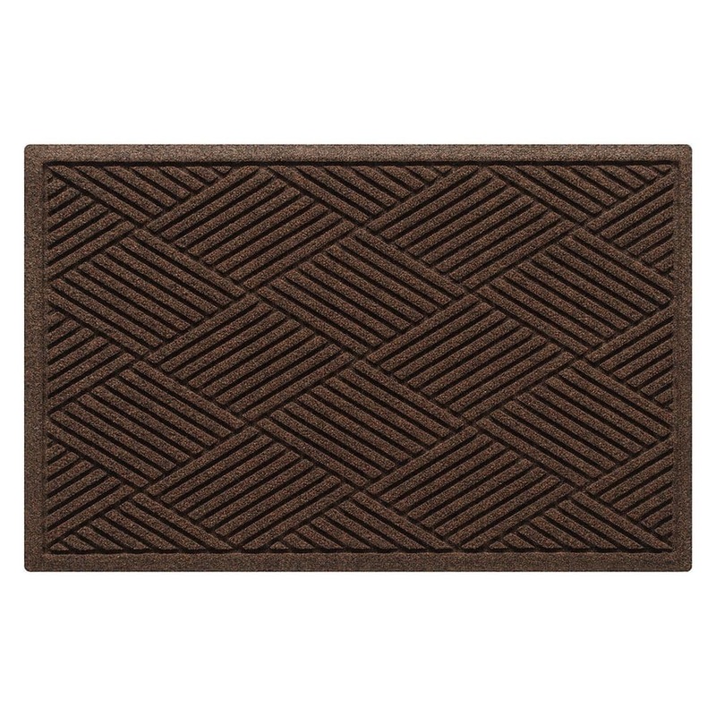 Bungalow Flooring Waterhog Diamonds 23 in. x 35 in. PET Polyester Indoor Outdoor Door Mat Dark Brown 844520023
