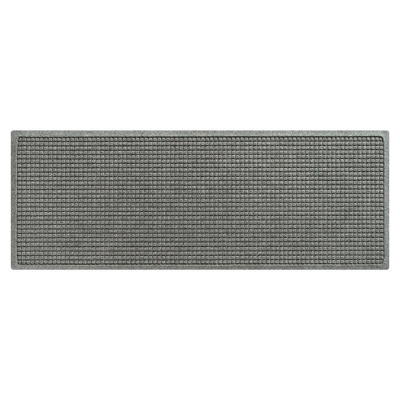 Bungalow Flooring Waterhog Squares 22 in. x 60 in. PET Polyester Indoor Outdoor Door Mat Medium Gray 280572260