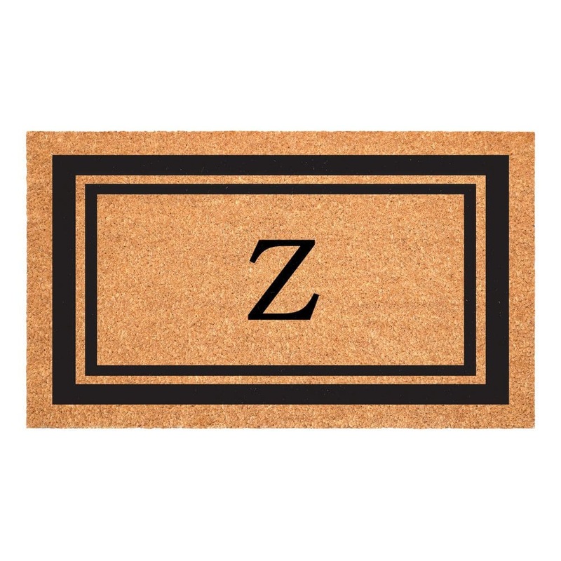 Calloway Mills Black Border Monogram Door Mat 18 in. x 30 in. (Letter Z) 152961830Z