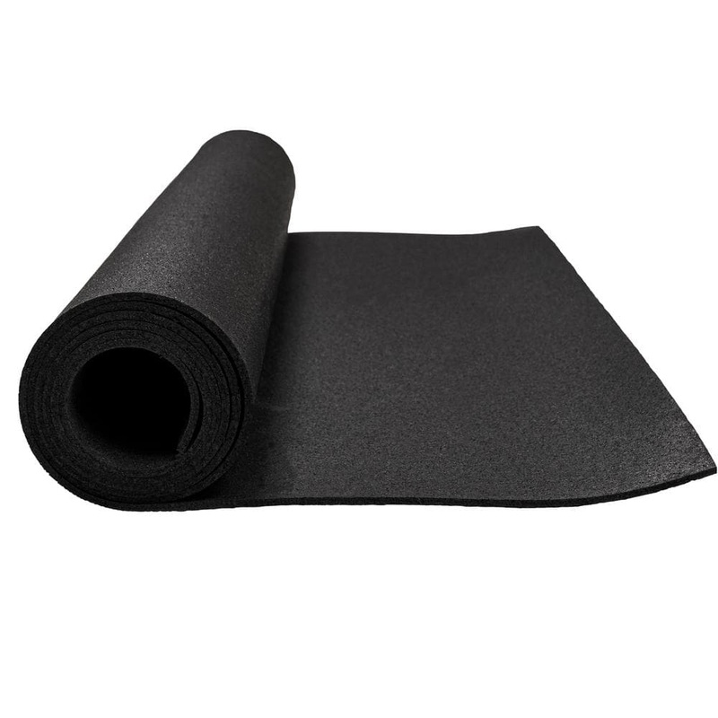 MSI Black 48 in. x 96 in. Indoor/Outdoor Anti-Fatigue Rubber Utility Mat W-RBLKMAT48X96