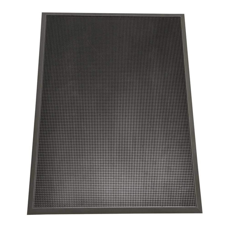 Rubber-Cal Door Scraper Black 32 in. x 39 in. Recycled Rubber Commercial Mat 03_190_ZWEB_BK