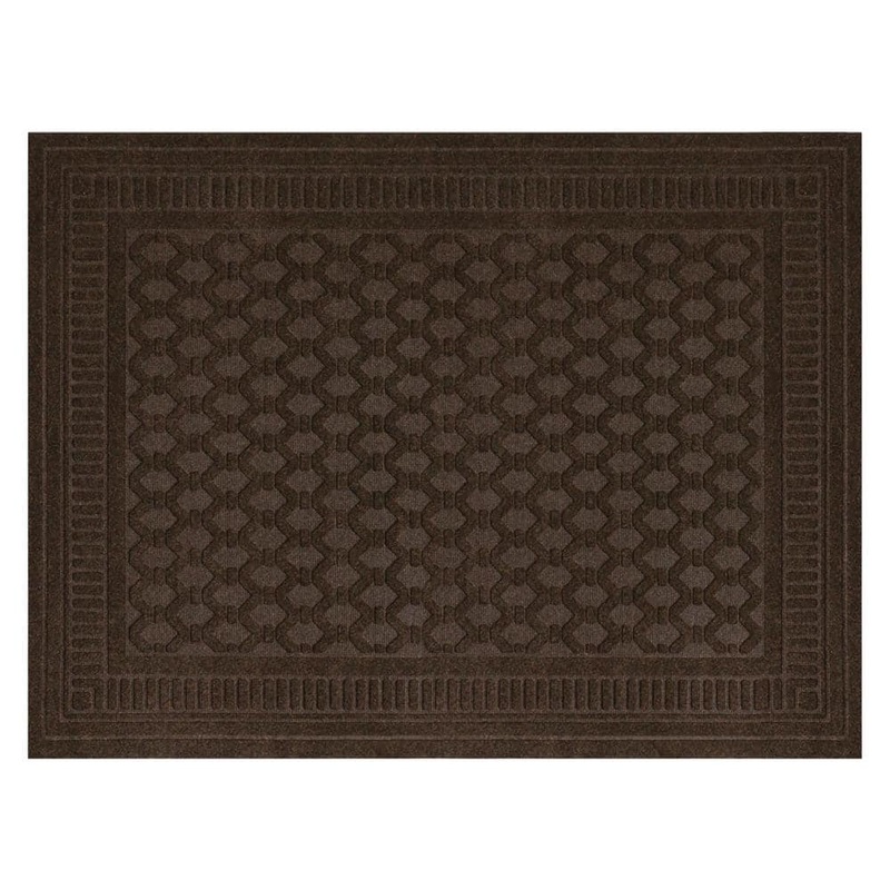 TrafficMaster Embossed Mocha Brown 3 ft. x 4 ft. Indoor Outdoor Door Mat MT1004437US