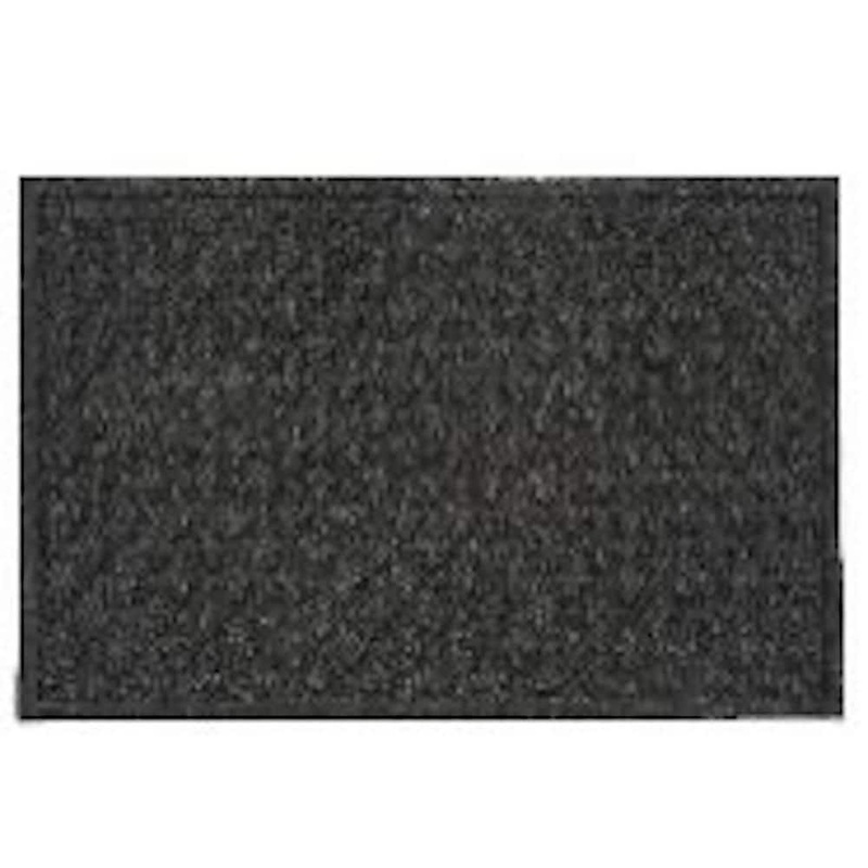 Unbranded Aqua Thirst Graphite 2.5 ft. x 4 ft. PET Estate Door Mat QF3048QBI