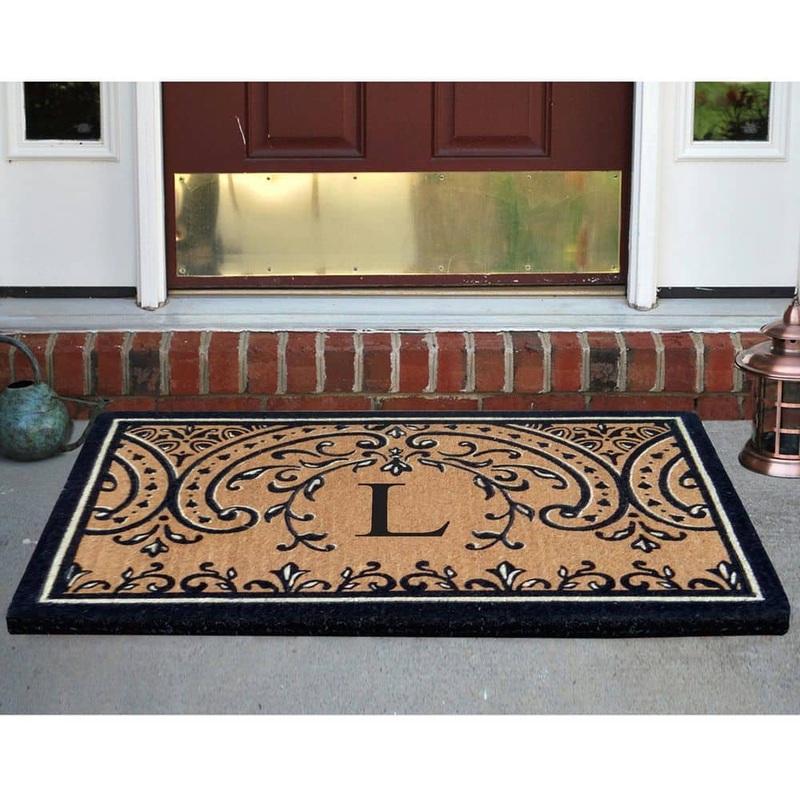 Unbranded Heavy Duty Coir Easton 30 in. x 48 in. Monogrammed L Door Mat CNL3048