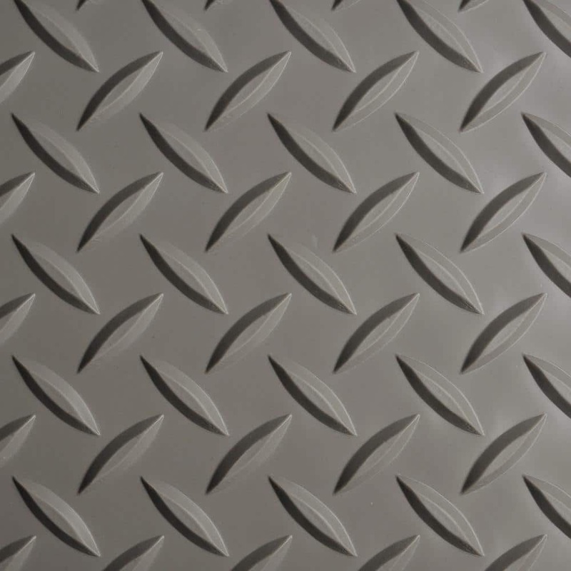 Workforce Gray 24 in. x 20 ft. Vinyl Diamond Plate Commercial Floor Mat 3GD-532-24-20C