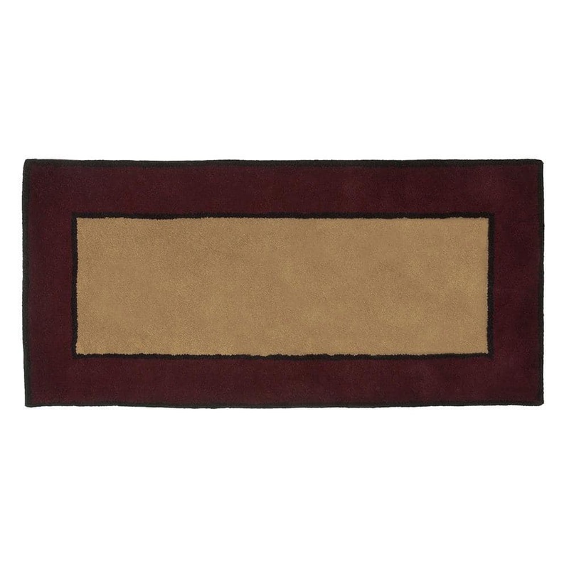 ACHLA DESIGNS 2 ft. x 5 ft. Contemporary II Rectangular Hearth Rug, Berry H-64