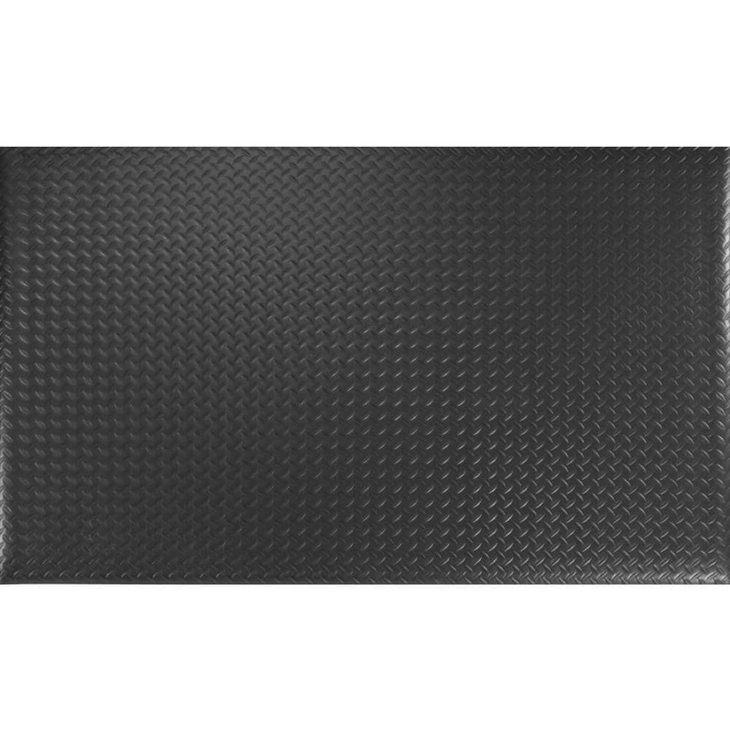 Apache Mills Soft Foot 1/2 in. Diamond DLX Black 3 ft. x 5 ft. Indoor/Outdoor Commercial Door Mat 2057009003×5