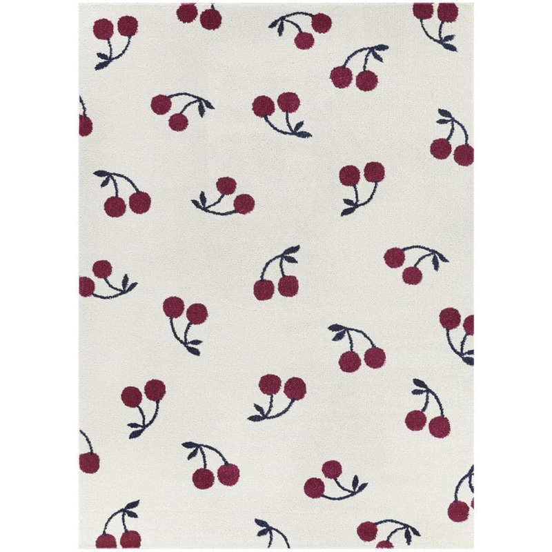 BALTA Cherries White 3 ft. 11 in. x 5 ft. 7 in. Novelty Area Rug 3098555