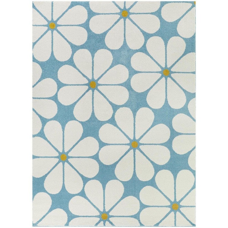 BALTA Flowers Blue 3 ft. 11 in. x 5 ft. 7 in. Floral Area Rug 3098543