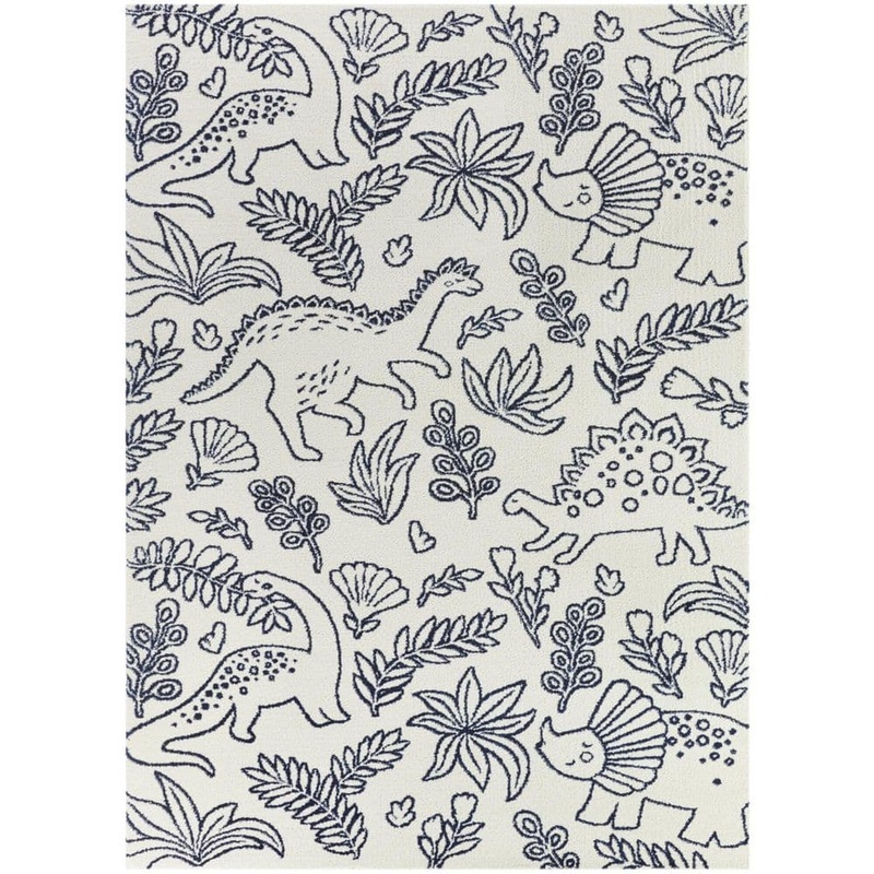 BALTA Happy Dinos Cream 3 ft. 11 in. x 5 ft. 7 in. Animal Print Area Rug 3098527