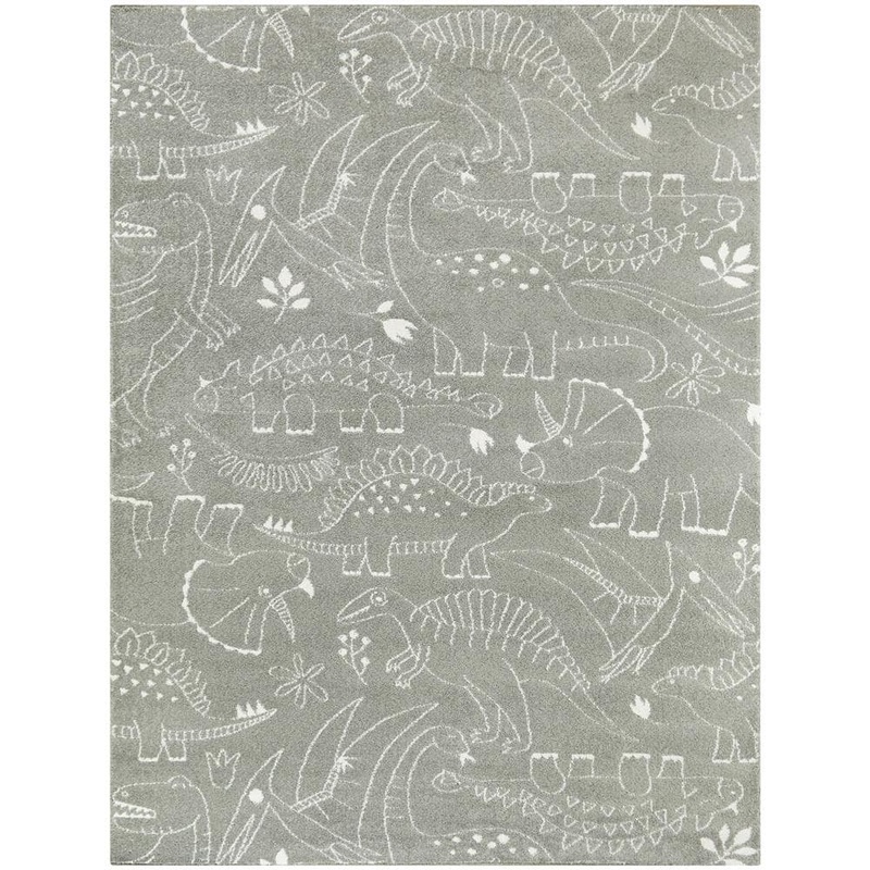 BALTA Parker Dinosaur Grey 5 ft. x 7 ft. Area Rug 3006715