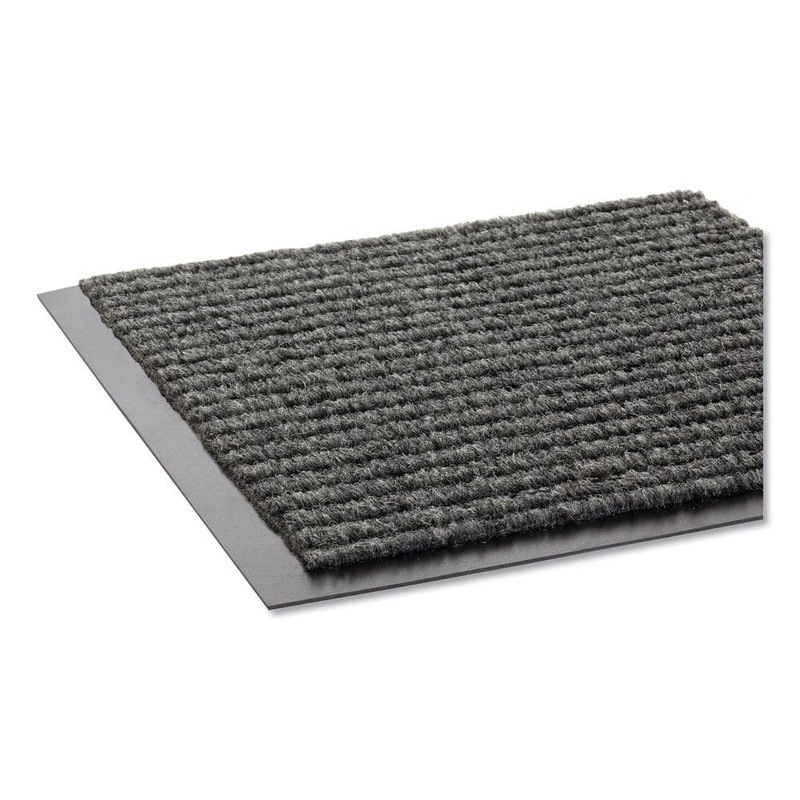 Crown Needle Rib Gray 48 in. x 72 in. Polypropylene Wipe and Scrape Commercial Floor Mat CWNNR0046GY