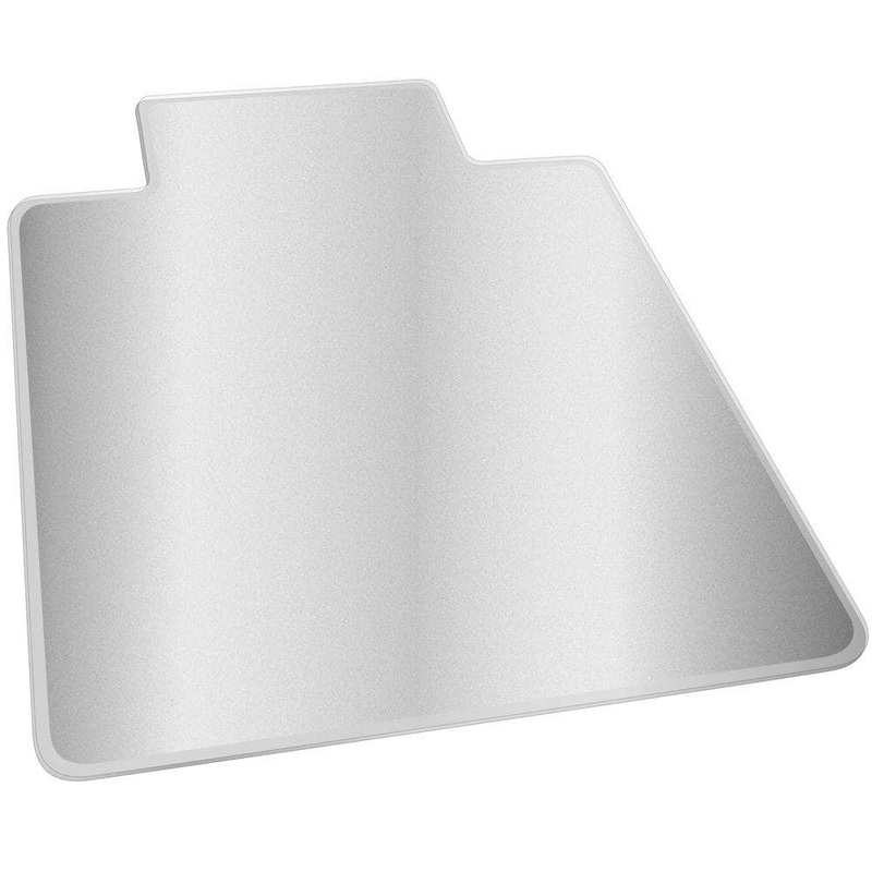 Deflect-o Medium Pile Clear 45 in. x 53 in. Vinyl SuperMat with Lip Chair Mat CM14233COM