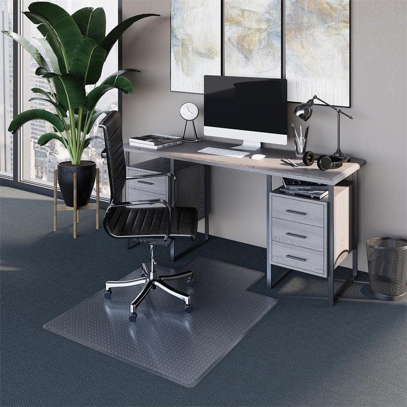 ES Robbins EverLife Chair Mat for Low Pile Carpet 45 in.x 53 in. with Lip Clear 128183