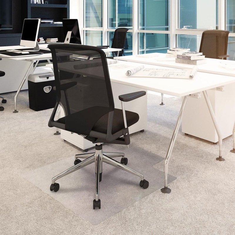Floortex Advantagemat Vinyl Lipped Chair Mat for Carpets up to 3/8