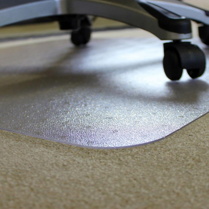 Floortex Cleartex Marlon BioPlus Rectangular Polycarbonate Chair Mat for Low/Medium Pile Carpets up to 1/2