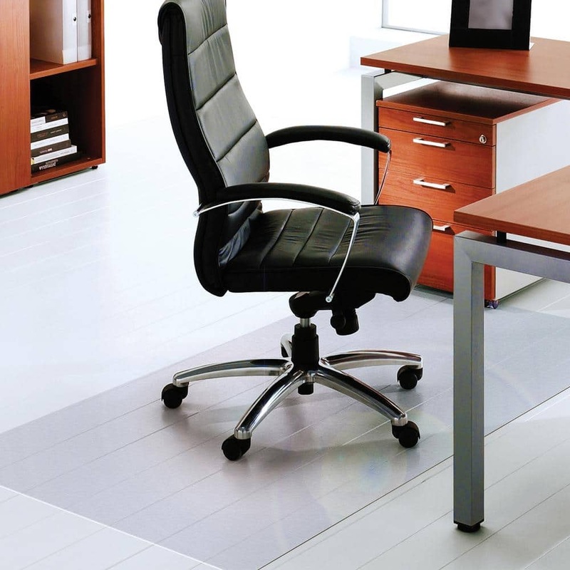 Floortex Ultimat XXL Clear 60 in. x 60 in. Polycarbonate Square Indoor Chair Mat for Hard Floor FR1215015019ER