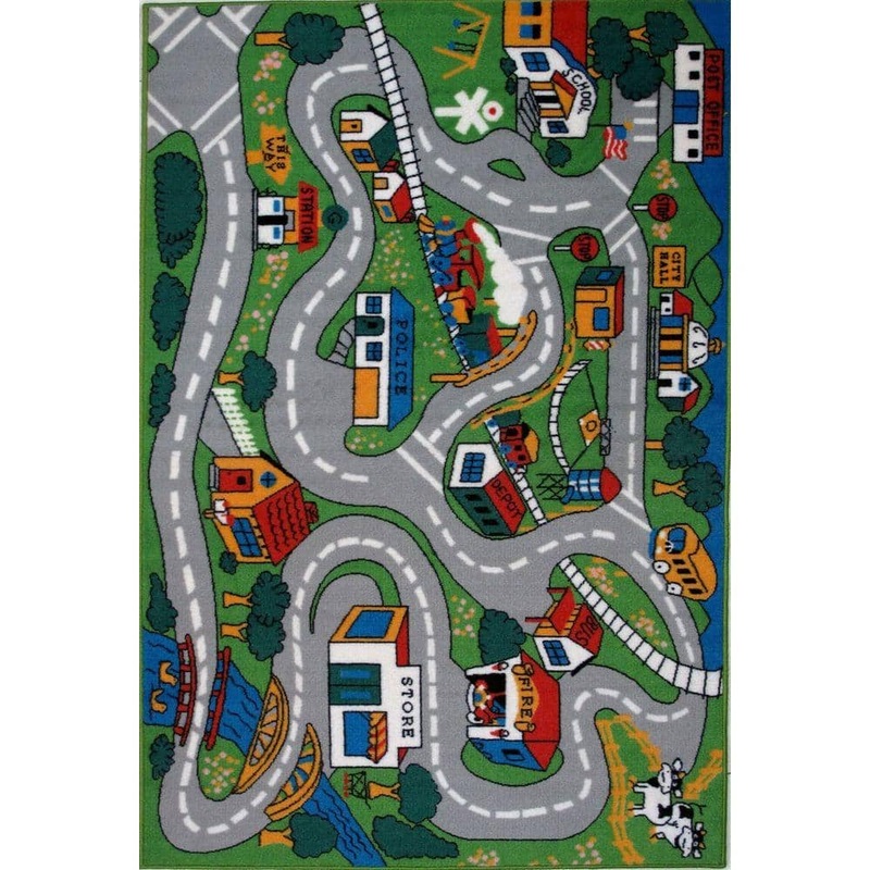 LA Rug Fun Time Country Fun Multi Colored 5 ft. x 8 ft. Area Rug FT 003 5376