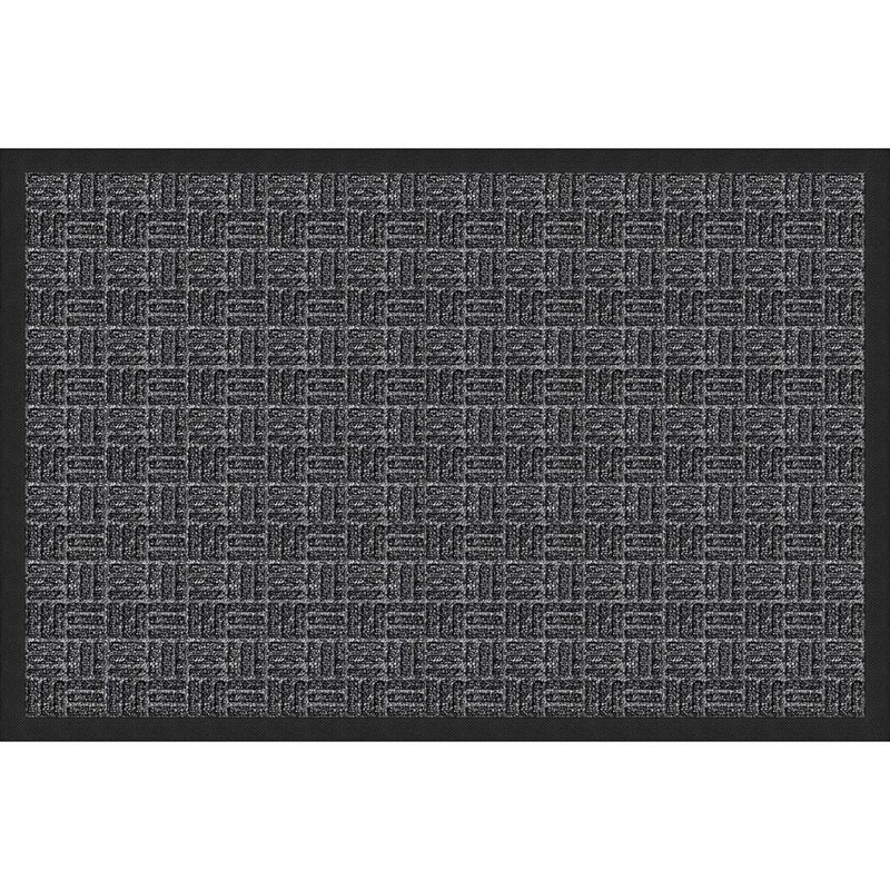 Unbranded Gatekeeper NG Charcoal 4 ft. x 6 ft. Rubber Non-Slip Indoor Outdoor Commercial Door Mat 76081170140000600