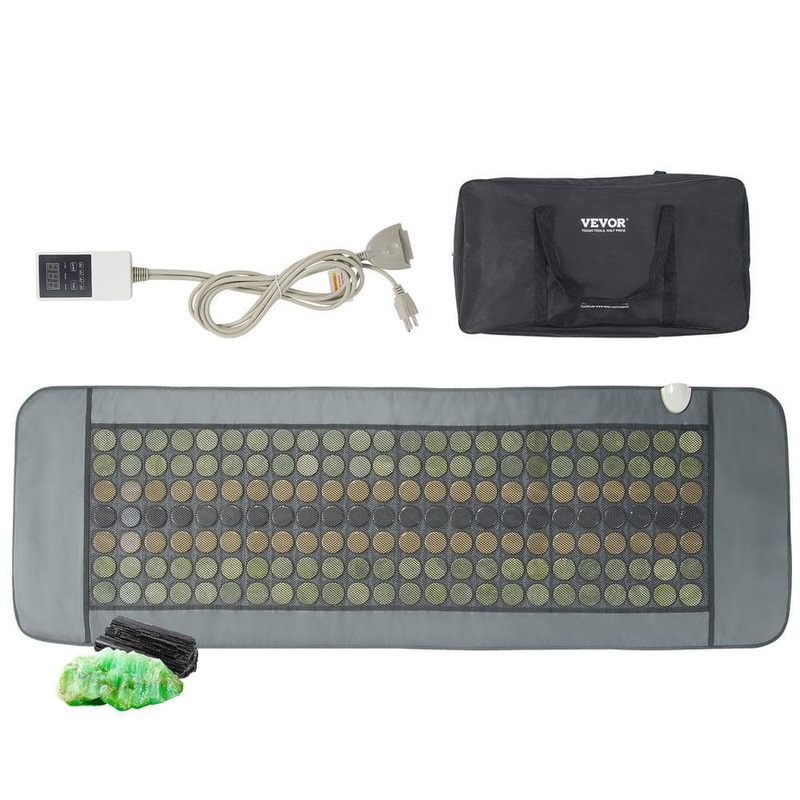 VEVOR Far Infrared Heating Pad for Full Body, 96 Jade and 72 Tourmaline Stone Heating Pad, 70.8 in. x 23.78 in. Gray, Indoor ZKYSJRDZKYSSU5GPQV1