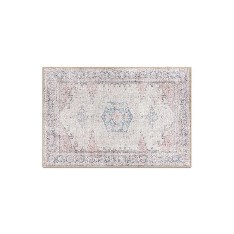 World Rug Gallery Amber Beige 2 ft. x 3 ft. Vintage Bohemian Machine Washable Non Slip Area Rug 6024BEIGE2X3