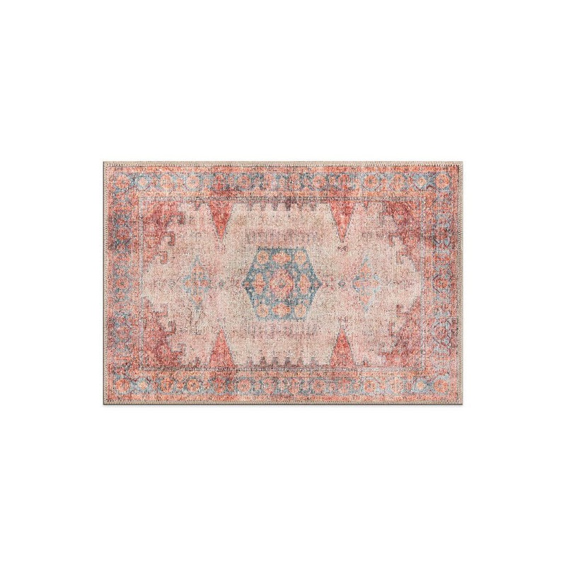 World Rug Gallery Amber Multi 2 ft. x 3 ft. Vintage Bohemian Machine Washable Non Slip Area Rug 6024MULTI2X3