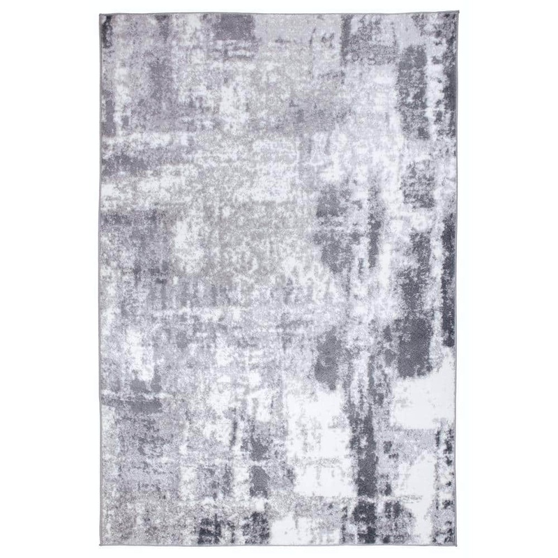 World Rug Gallery Contemporary Abstract Gray 7 ft. 10 in. x 10 ft. Area Rug 915Gray8x10
