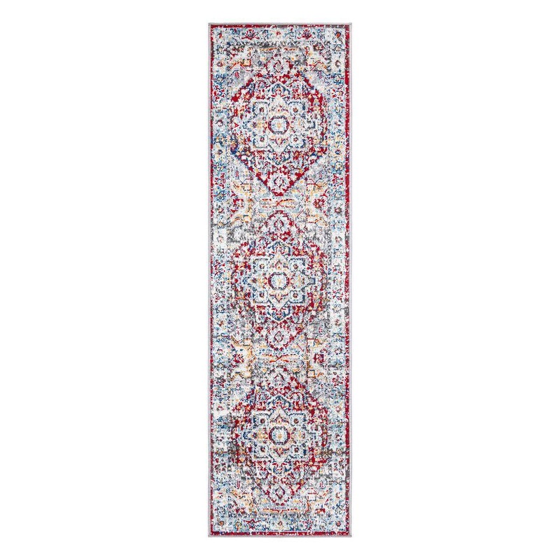 World Rug Gallery Red 2 ft. x 7 ft. Bohemian Traditional Runner Rug 2081RED2X7